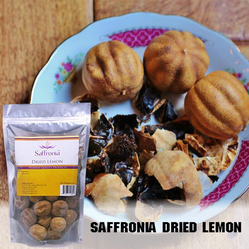 Saffronia Dried Lemon Omani | All Natural and Gluten Free Omani | Carefully Packaged in Resealable Bag | Aromatic & Flavorful Dehydrated Lemon | I...