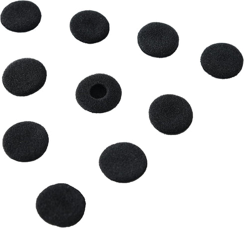 Black Soft Foam Earbud Earpad Replacement Sponge Covers for Walkie Talkie Earpiece & Stereo Headsets?Diameter 18MM,10Pcs?...