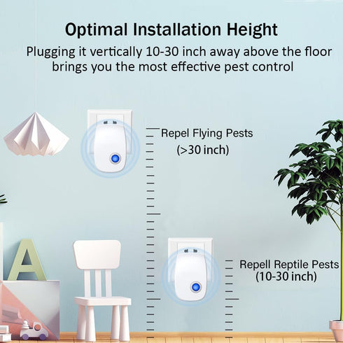 Ultrasonic Pest Control Repeller 6 Packs Electronic Plug in Indoor Sonic Repellent Pest Control for Cockroach Bugs Roaches Insects Mice Spiders Mo...