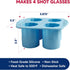 HIC Kitchen Big Shot Silicone Ice Tray, Non-Stick, Makes 4 Ice Shot Glasses...