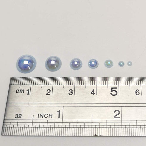 Chenkou Craft 3000PCS 1 Box Blue Round Flatback Imitation Half Pearls Bead Loose Beads Gem (Blue Half Ball)...