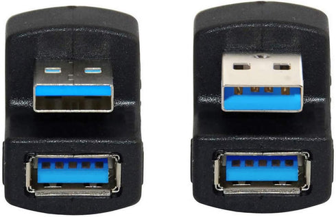 xiwai 1 Set Up & Down Angled USB 3.0 Adapter A Male to Female Extension 180 Degree 5Gbps...