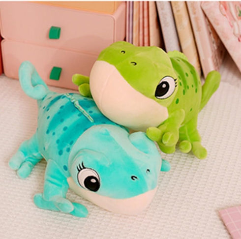Cute Chameleon Stuffed Animal,Chameleon Plush Doll Green Chameleon Toy Soft Stuffed Chameleon Toy Animal Body Pillow, 11.8 Inches...