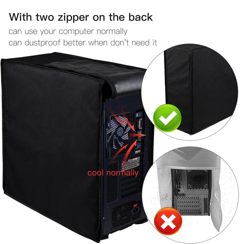 Computer CPU Dust Covers PC Dust Protection,Waterproof Scratch Resistant Host Computer Case for Most Computer(8.5W x 18.5H x 19.7D inch)...