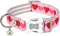 ARING PET Valentine's Day Dog Collar-Cute Pink Heart Dog Collar, Adjustable Valentine Pet Collars Puppy Collar with Quick Release Buckle for Small...