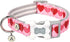 ARING PET Valentine's Day Dog Collar-Cute Pink Heart Dog Collar, Adjustable Valentine Pet Collars Puppy Collar with Quick Release Buckle for Small...