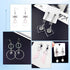 1 Box 120Pcs 4 Styles Silver Beading Earring Hoop Beaded Earring Making Hoops Linking Ring Teardrop Square Triangle Earring Components Findings fo...