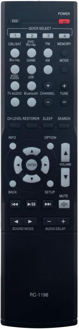 New RC1196 RC-1196 Replacement Remote Control for Denon Audio/Video AV Receive AVR-S500BT AVRS500BT AVR-S510 AVRS510 AVR-S510BT AVRS510BT AVR-X510...