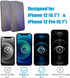 [2 Pack Anti-Blue Light Privacy Screen Protector Compatible with iPhone 12 / iPhone 12 Pro 6.1", 9H Hardness Scratch Resistant Shatter-Proof Tempe...