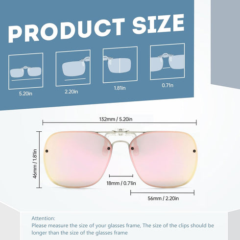 Long Keeper Clip On Sunglasses - Polarized Clip-on Flip Up Sunglasses for Women Men Driving Fishing Sunglasses Over Glasses...