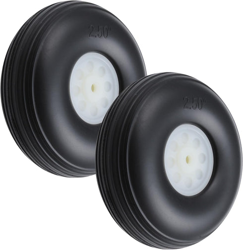 2.5" Rubber RC Airplane Tire and Wheel with Plastic Hub Sets for RC Model Aircraft(2PCS)...