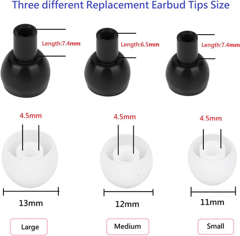 36 Pieces Small Earbud Tips Soft and Comfortable Silicone Earbud Tips Ear Bud Replacement Pieces Silicone Fit Most in-Ear Headphones?Inner Hole 3....