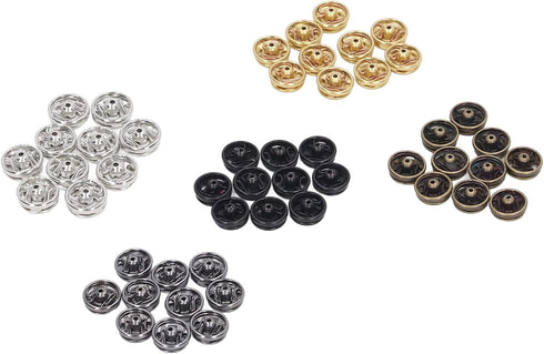 100PCS 5mm Mini Snap Buttons for Doll Clothes Assorted Metal Snap Fasteners Buttons Round Button Buckle Small Press Buttons Miniature Snap Buttons...