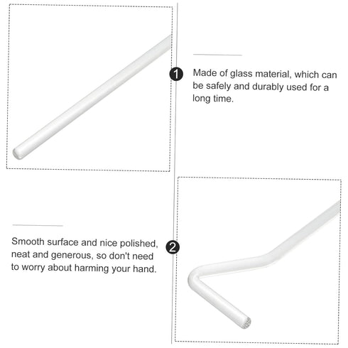 ULTECHNOVO Glass Cell Spreader, 4pcs Glass Coating Rod Glass Spreader Glass Diffuser Bars Professional Cell Spreaders Lab Glass Rod Tools Laborato...