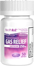 HealthA2Z® Gas Relief Simethicone 250mg | Maximum Strength | Fast Gas Relief | Relieve Symptoms Naturally (50 Softgels (Pack of 1))...