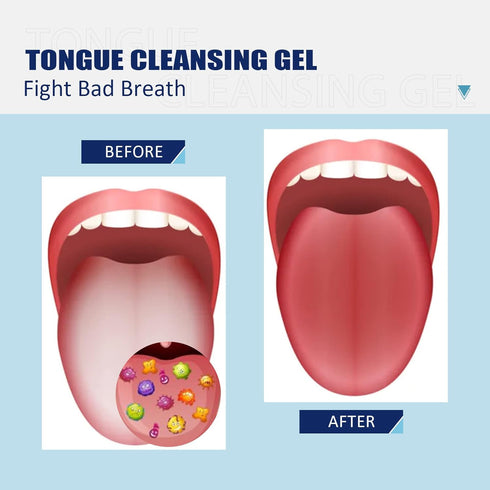 Oral Hygiene Brush & Tongue Cleansing Gel, Probiotic Tongue Cleaning Gel Set,Tongue Cleaning Paste, Maintain Oral Health (2pcs-Mint&Peach)...