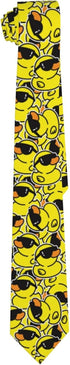 Duck Mens Tie Cool Duck With Sunglasses Necktie,Fun Print Woven Slim Neck Ties for Men...