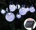 Solar String Lights Outdoor, 20ft Waterproof 30 LEDs 8 Modes Crystal Globe Solar String Fairy Lights Backyard Patio Christmas Lights for Holiday P...