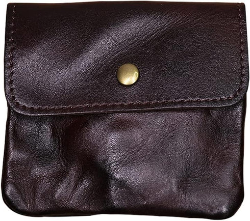 1 Pcs Leather Zipper Coin Purse Wallet With Card Slots,Snap Leather Coin Pouch, Coin Organizer, Change Holder,Card Case, Leather Zipper Storage Ba...