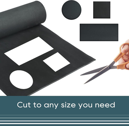 NATGAI Sponge Neoprene Without Adhesive Foam Rubber Sheet, Cut to Multiple Dimensions and Lengths - DIY, Gaskets, Cosplay, Costume, Crafts (1/4" T...