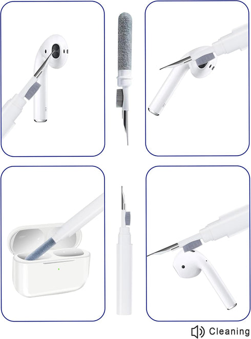 9 in 1 for AirPods Case Accessories with Cleaner Pen - Soft Silicone for AirPods 2nd Generation Case Cover Set Kit, Protective 1st Generation Airp...
