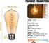 ST58 (ST19) Vintage Edison LED Bulb, Warm White 2500K, Antique Flexible Spiral LED Filament Light Bulb, 600LM Dimmable, 6W Equivalent to 60W, CRI ...
