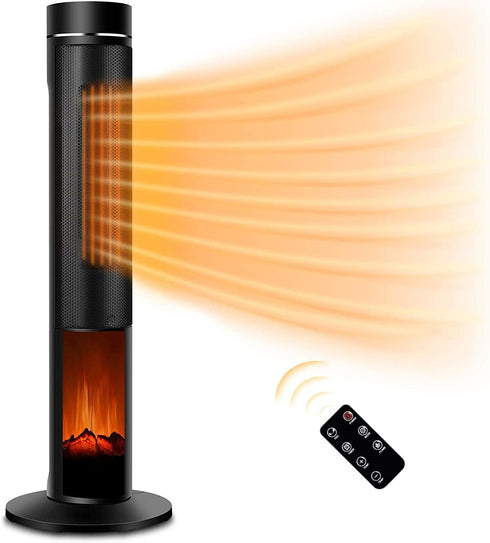 Tower Heater with 3D Flame, Remote Control...