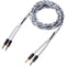14AWG Speaker Wire Cable (15 Feet), 1 Pack Premium Heavy Duty Braided Speaker Cable Dual Gold Plated Banana Plug Tips in-Wall CL2, Oxygen-Free Cop...