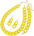 XAM 3PCS/set Acrylic Macaron Chunky Necklace Bracelet and Stud Earring Exaggerate Retro Costume Jewelry for Women...