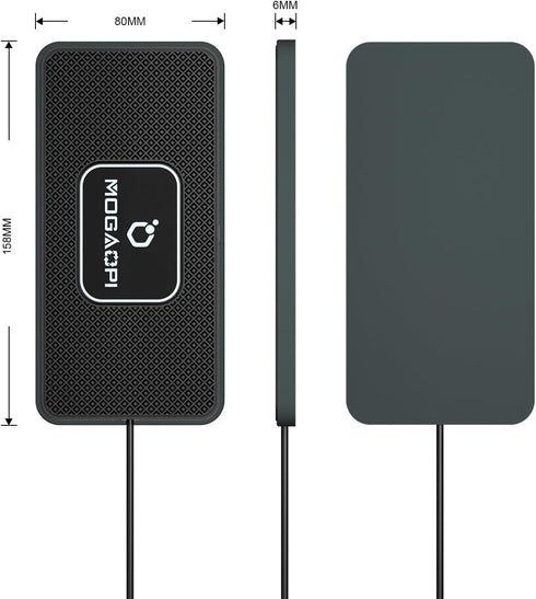 Wireless Charging Pad for Car, MOGAOPI 15W Type C Wireless Charger Car, PD20W Fast Car Charger Compatible with iPhone 15 Plus/14 Pro Max/13/12/11 ...