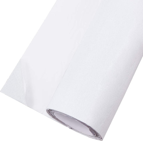 BENECREAT 15.7" x 78.7" Self-Adhesive Felt Fabric Shelf Liner for DIY Costume Making and Jewelry Drawer Box Fabric Peel Stick, 1mm Thick (White)...