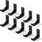 heneng 10 Pcs 2" x 2" Black Foldable Coat Hook with Screws, Aluminium Alloy Solid Hooks, Max.Load 44lbs, 1/8" Thick...