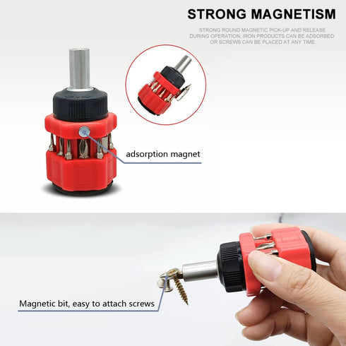 13-in-1 Multifunction Mini Combination Ratchet Screwdriver, Multi-Bit. Outdoor set, easy to carry, creative tool, suitable for many purposes....