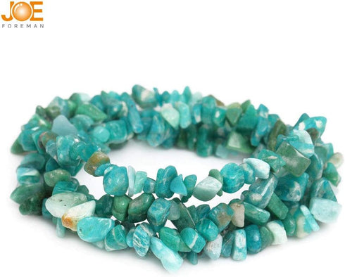 3-5mm GiveAbayite Gravel Chips Beads for Jewelry Making Freeform Blue Green 34" JOE FOREMAN...