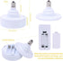 E12 Base Battery Operated Light Bulb with Remote, 2 Pack 3 AAA Battery Powered LED Light Bulbs, Dimmable Screw in Puck Light with Timer for No Har...