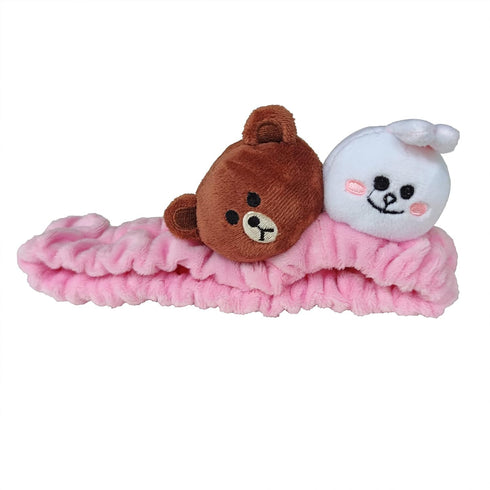 Tianmei Car Inside Rearview Mirror Cover Accessories with Cute Cartoon Doll Decor Interior Trim for Women (Bear Rabbit-Pink)...