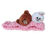Tianmei Car Inside Rearview Mirror Cover Accessories with Cute Cartoon Doll Decor Interior Trim for Women (Bear Rabbit-Pink)...