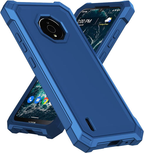 for Nokia C200 case, with Tempered Glass Screen Protector 360 Full-Body Soft TPU Bumper Shockproof Silicone Protective Phone Cover Case for Nokia ...