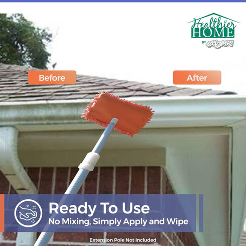 Chomp! Microfiber Gutter Cleaner Tool: Ultimate Gutter Cleaning Smop for All Types of Rain Gutters, Siding and Metal Trim - Instantly Clean Black ...