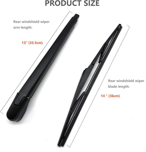Replacement for Toyota Sienna 2004-2010 / Mazda CX-7 2007-2012 /CX-9 2007-2015 Rear Wiper Arm and Wiper Blade, Rear Windshield Wiper Arm & Wiper B...