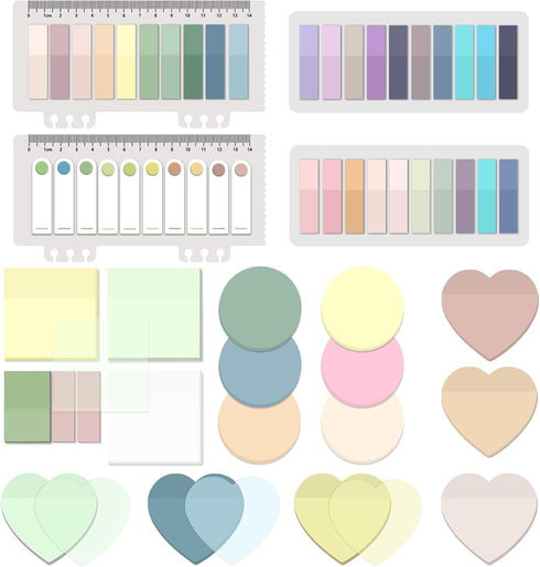 BAYTORY 1700 Sheets Transparent Sticky Notes, Clear Waterproof 3 x 3 inch See Through Memo Pad, Self-Adhesive Translucent Writable Index Tabs for ...