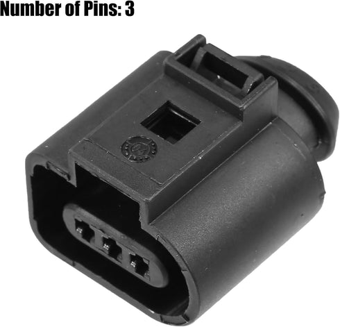 uxcell 1 Set No.1J0973703 Sealed 3 Way Pin Female Connector Adapter Plug Clip Kit Replacement for VW for Audi...