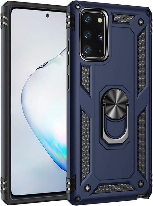 Military Grade Drop Impact for Samsung Galaxy Note 20 Case 360 Metal Rotating Ring Kickstand Holder Armor Heavy Duty Shockproof Case for Galaxy No...