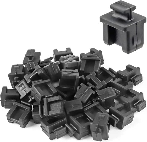 Pack of 30 SFP Silicone Protectors Cap Port Cover Anti Dust 14mmx12mmx17mm Black...