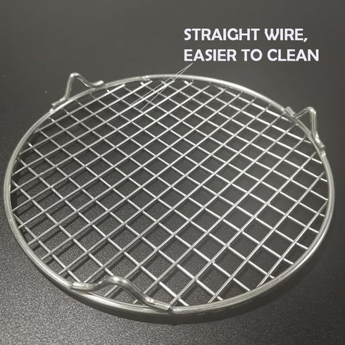 Round Steaming Rack with Legs Cooling and Baking Barbecue Rack Dia 8.9" 304 Stainless Steel Straight Wire for Air Fryer Instant Pot Pressure Cooke...