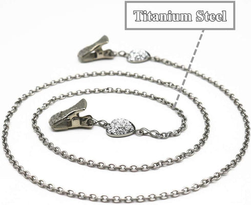 Glasses Chain Eyeglasses Strap Lanyard Holder Bling Stone Sunglasses Cord Clip-White Heart...