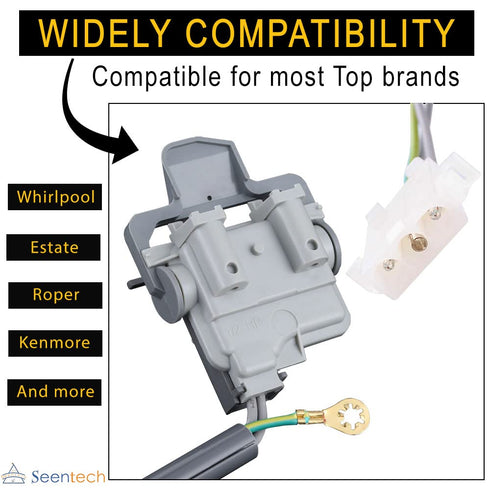 Lifetime 3949247 Washer Lid Switch by Seentech, Fit for Whirlpool & Kenmore Washing Machines - Replaces Part Number: 3949247VP,3949247V, AP5983746, 3949237, 3949239, PS11722098, PS350434