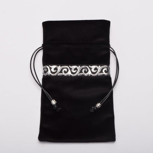 BLESSUME Altar Tarot Table Cloth Divination Wicca Square Velvet Cloth with Tarot Pouch Black...