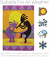 Breeze Decor Kokopelli Garden Flag Regional Southwest Desert Cactus Country Succulent Particular Area House Decoration Banner Small Yard Gift Doub...