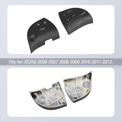 Steering Wheel Volume Control Switch Button Left and Right Fits for ES350 2006 2007 2008 2009 2010 2011 2012 Replaces 84250-33190-C0...
